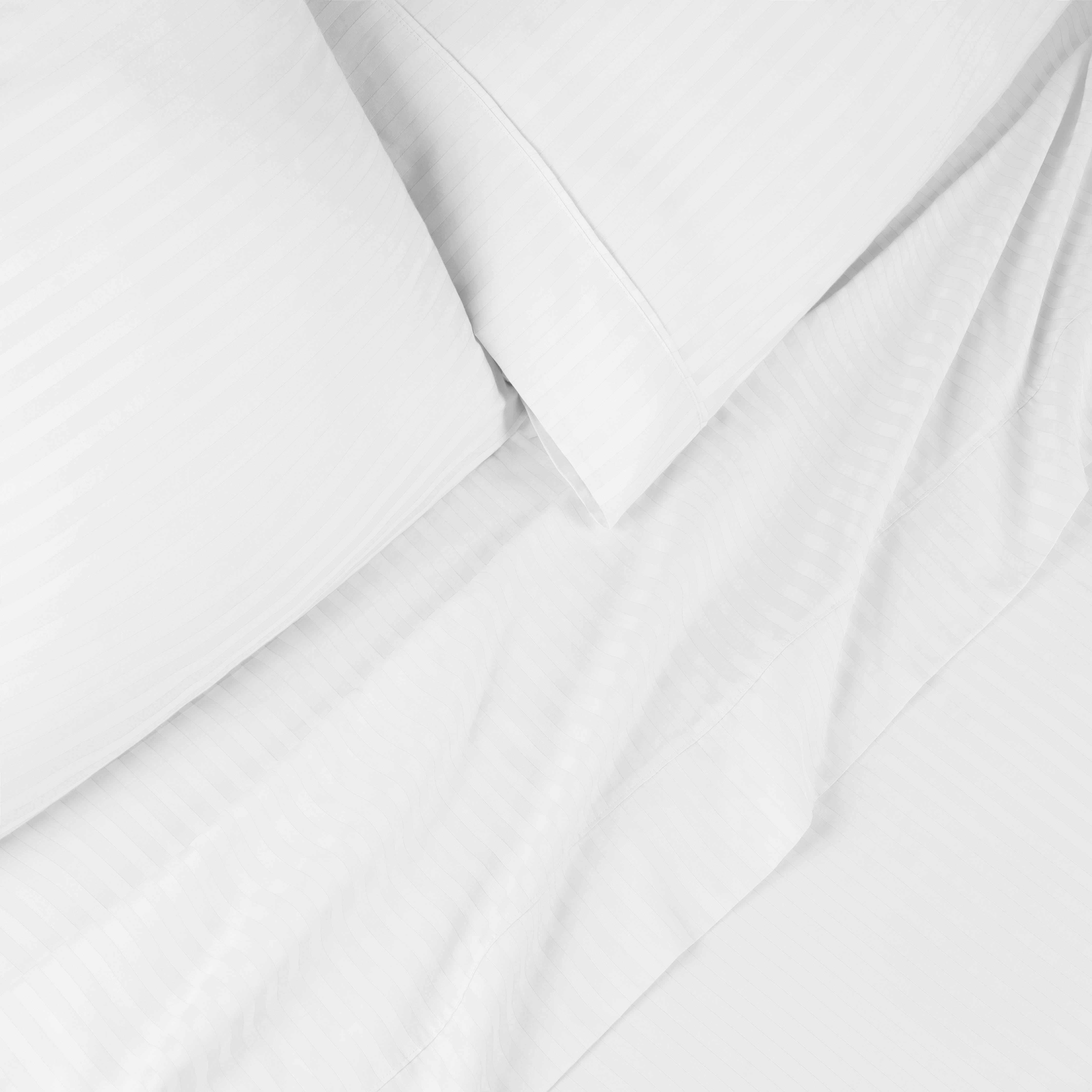 400 Thread Count Egyptian Cotton Sateen Stripe Bed Sheet Set
