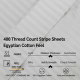 400 Thread Count Egyptian Cotton Striped Deep Pocket Sheet Set