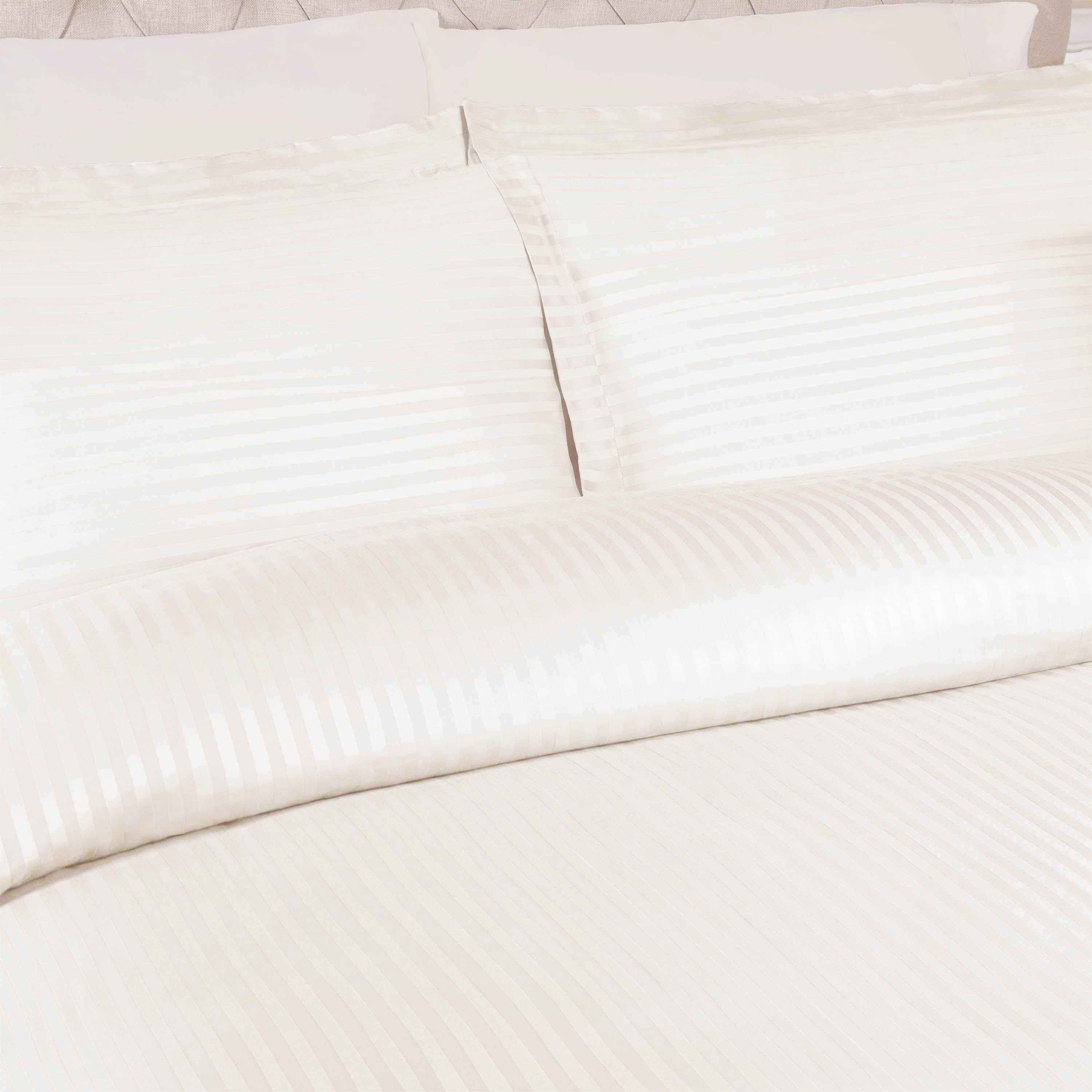 400 Thread Count Lightweight Stripe Egyptian Cotton Duvet Cover Set