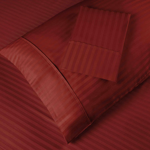Egyptian Cotton 400 Thread Count Stripe Bed Pillowcase Set