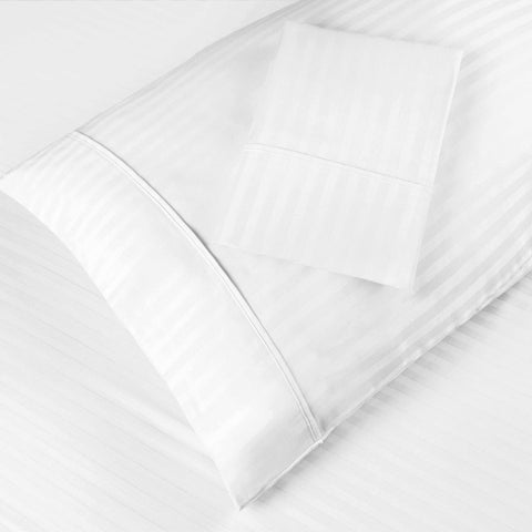 Egyptian Cotton 400 Thread Count Stripe Bed Pillowcase Set