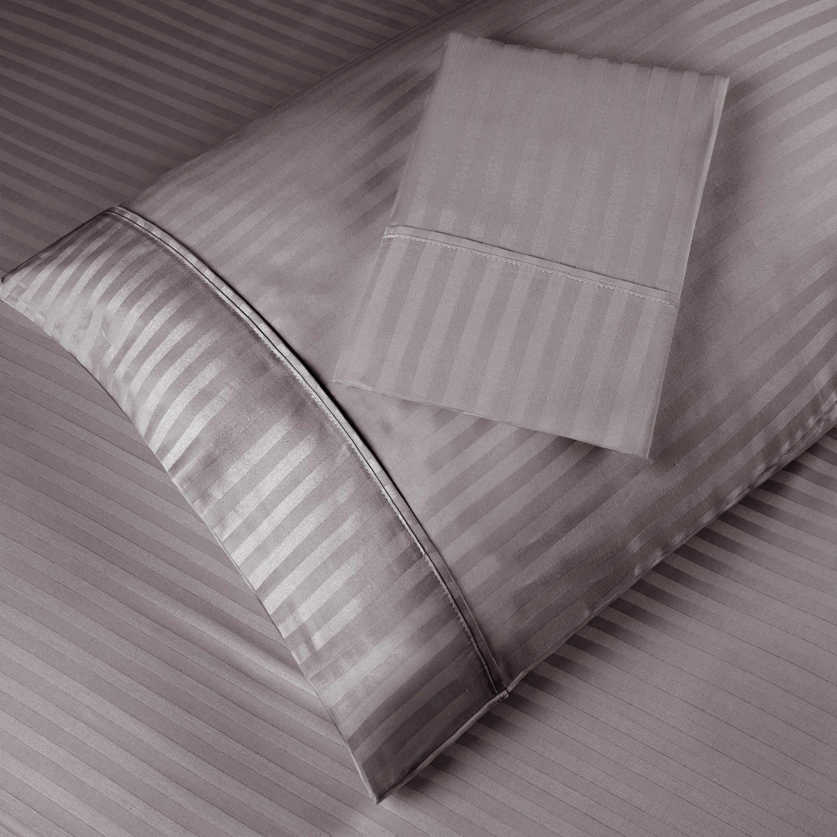 Egyptian Cotton 400 Thread Count Stripe Bed Pillowcase Set