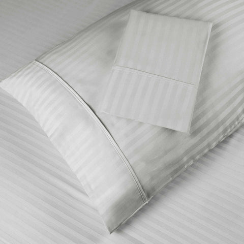 Egyptian Cotton 400 Thread Count Stripe Bed Pillowcase Set