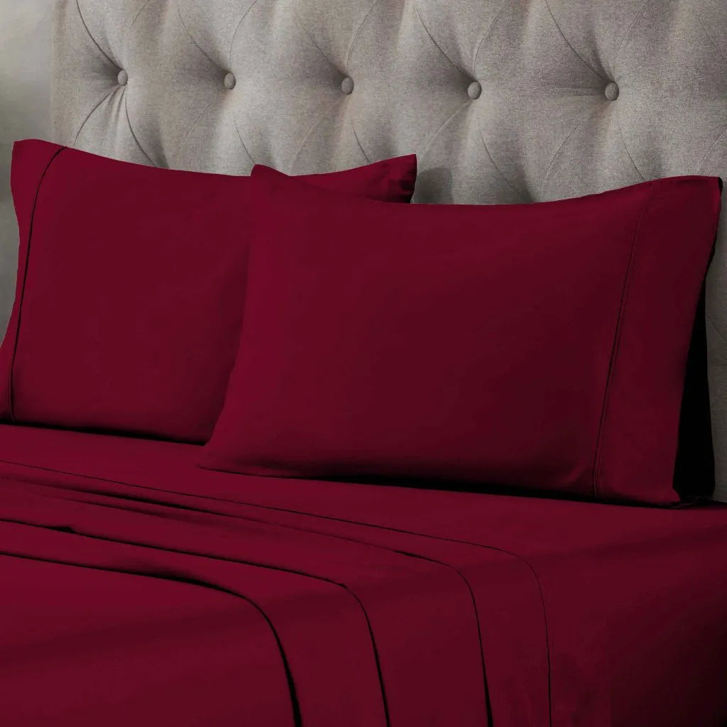 Egyptian Cotton 400 Thread Count Solid Luxury Pillowcases, Set of 2