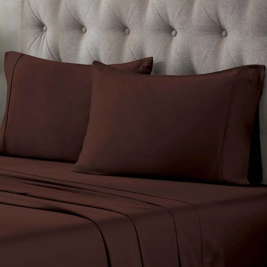 Egyptian Cotton 400 Thread Count Solid Luxury Pillowcases, Set of 2