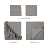 Egyptian Cotton 400 Thread Count Solid Deep Pocket Bed Sheet Set