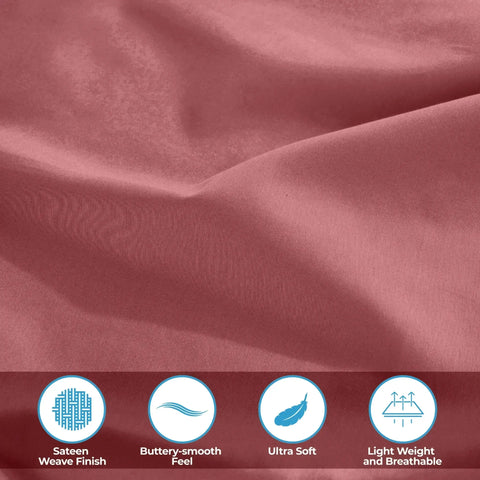 Egyptian Cotton 400 Thread Count Solid Bed Pillowcase Set