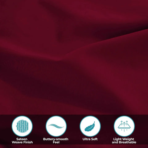 Egyptian Cotton 400 Thread Count Solid Bed Pillowcase Set