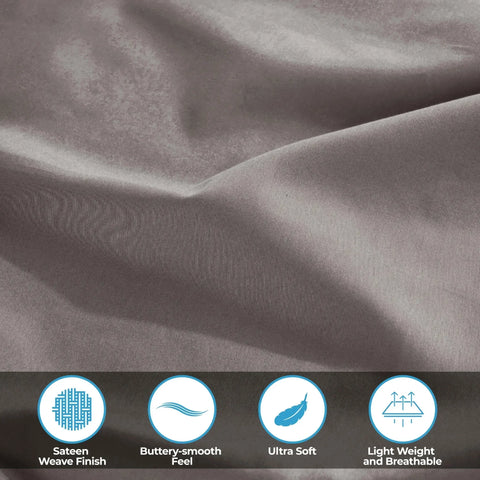 Egyptian Cotton 400 Thread Count Solid Bed Pillowcase Set
