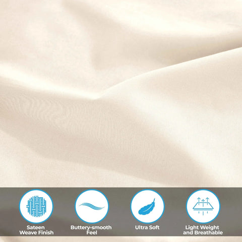 Egyptian Cotton 400 Thread Count Solid Bed Pillowcase Set