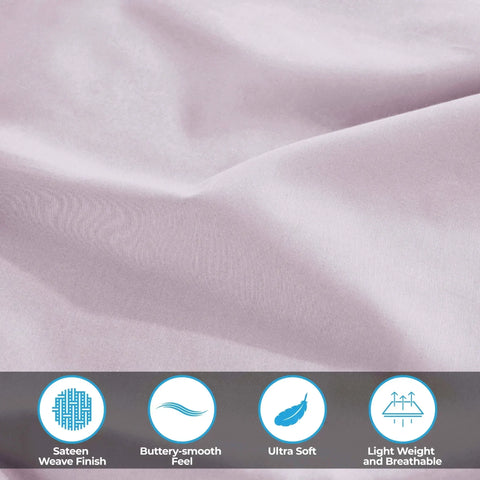 Egyptian Cotton 400 Thread Count Solid Bed Pillowcase Set