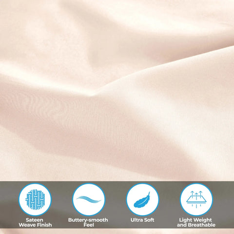 Egyptian Cotton 400 Thread Count Solid Bed Pillowcase Set
