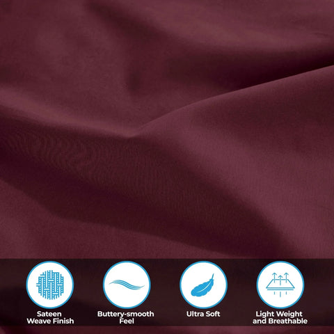 Egyptian Cotton 400 Thread Count Solid Bed Pillowcase Set