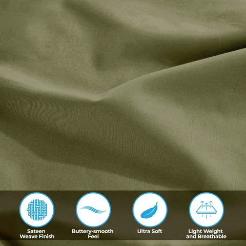 Egyptian Cotton 400 Thread Count Solid Bed Pillowcase Set