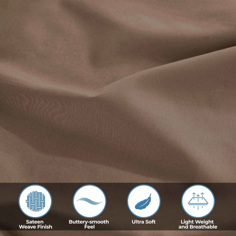 Egyptian Cotton 400 Thread Count Solid Bed Pillowcase Set