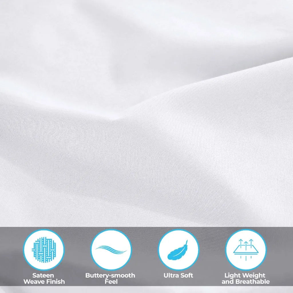 Egyptian Cotton 400 Thread Count Solid Luxury Pillowcases, Set of 2