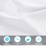 Egyptian Cotton 400 Thread Count Solid Luxury Pillowcases, Set of 2