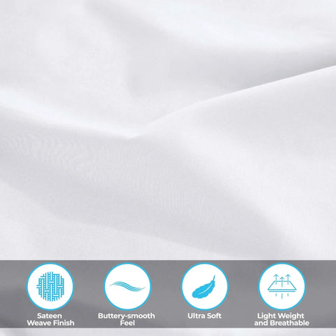 Egyptian Cotton 400 Thread Count Solid Bed Pillowcase Set