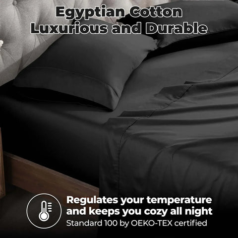 Egyptian Cotton 400 Thread Count Solid Bed Pillowcase Set