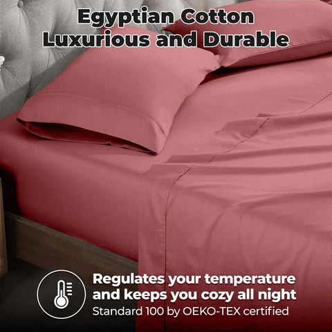 Egyptian Cotton 400 Thread Count Solid Bed Pillowcase Set