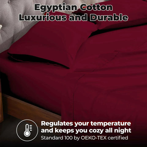 Egyptian Cotton 400 Thread Count Solid Bed Pillowcase Set
