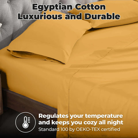 400 Thread Count Egyptian Cotton Sateen Bed Sheet Set