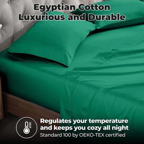 400 Thread Count Egyptian Cotton Sateen Bed Sheet Set