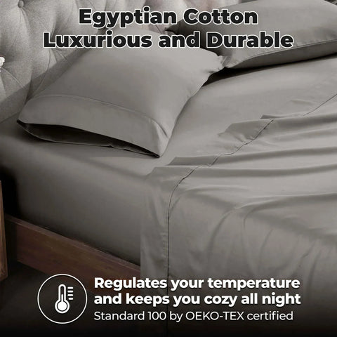 Egyptian Cotton 400 Thread Count Solid Bed Pillowcase Set