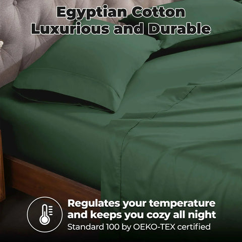 400 Thread Count Egyptian Cotton Sateen Bed Sheet Set