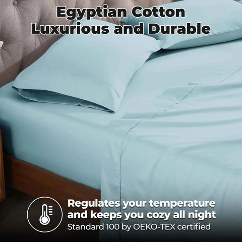 Egyptian Cotton 400 Thread Count Solid Bed Pillowcase Set