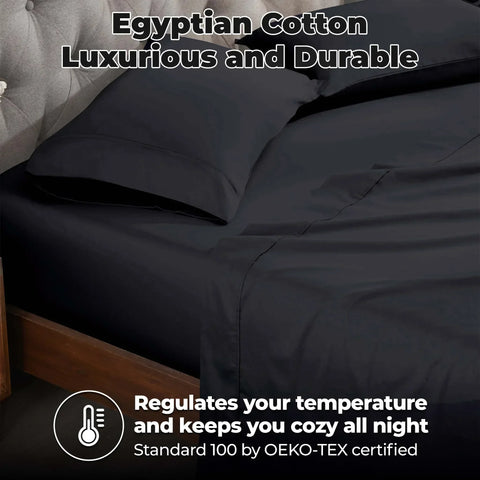 Egyptian Cotton 400 Thread Count Solid Bed Pillowcase Set