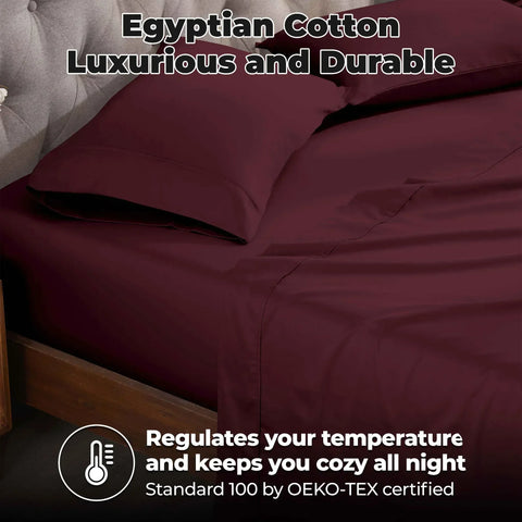 Egyptian Cotton 400 Thread Count Solid Bed Pillowcase Set