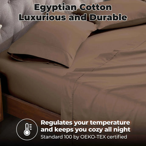 Egyptian Cotton 400 Thread Count Solid Bed Pillowcase Set