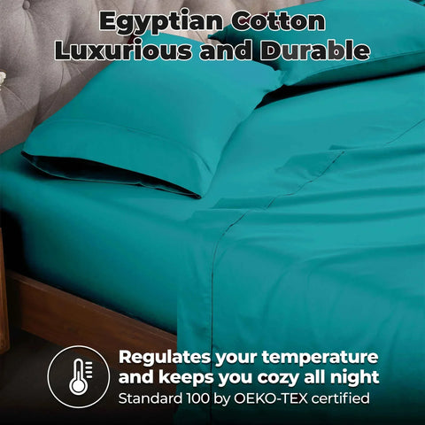 Egyptian Cotton 400 Thread Count Solid Bed Pillowcase Set