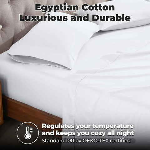 400 Thread Count Egyptian Cotton Sateen Bed Sheet Set