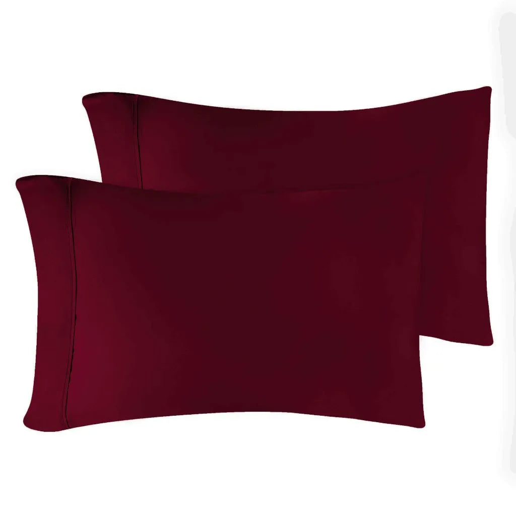 Egyptian Cotton 400 Thread Count Solid Luxury Pillowcases, Set of 2