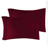 Egyptian Cotton 400 Thread Count Solid Luxury Pillowcases, Set of 2
