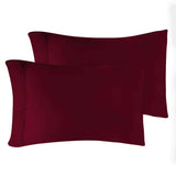 Egyptian Cotton 400 Thread Count Solid Bed Pillowcase Set