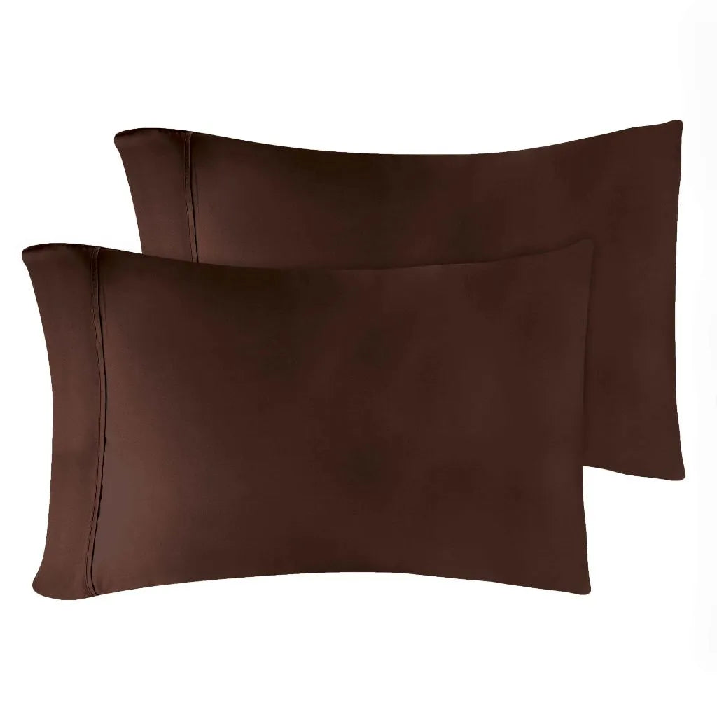 Egyptian Cotton 400 Thread Count Solid Luxury Pillowcases, Set of 2