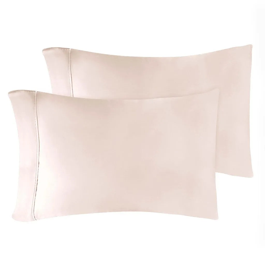 Egyptian Cotton 400 Thread Count Solid Luxury Pillowcases, Set of 2