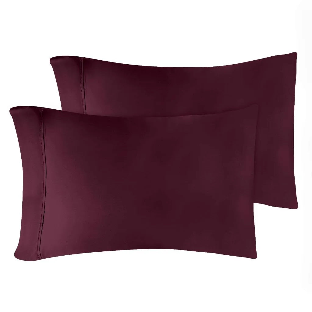 Egyptian Cotton 400 Thread Count Solid Luxury Pillowcases, Set of 2