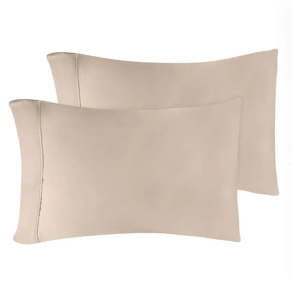 Egyptian Cotton 400 Thread Count Solid Luxury Pillowcases, Set of 2