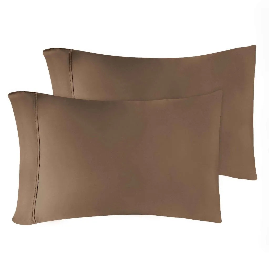 Egyptian Cotton 400 Thread Count Solid Luxury Pillowcases, Set of 2