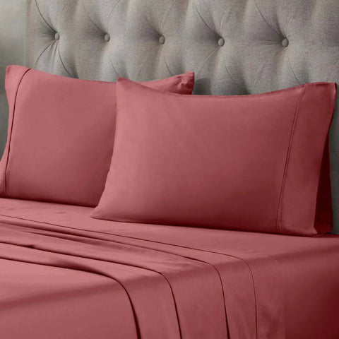Egyptian Cotton 400 Thread Count Solid Bed Pillowcase Set