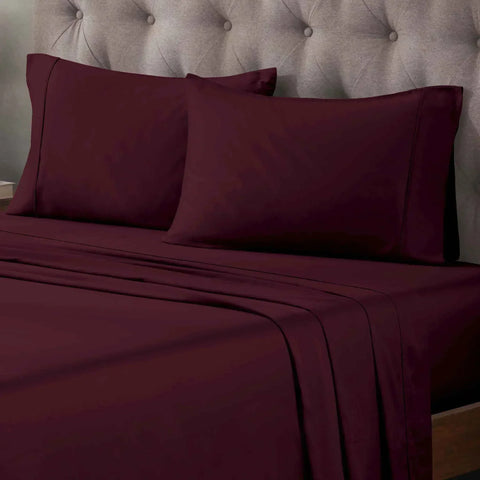 Egyptian Cotton 400 Thread Count Solid Bed Pillowcase Set