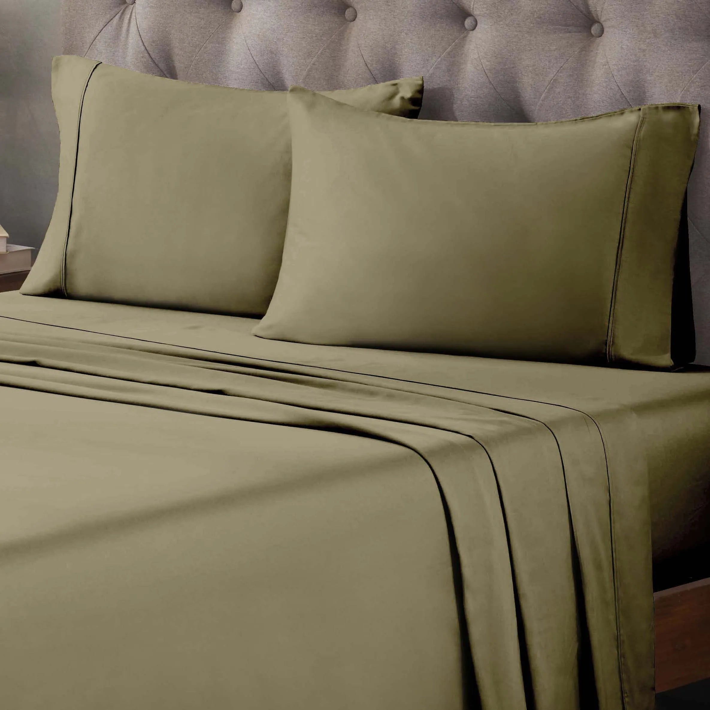 Egyptian Cotton 400 Thread Count Solid Deep Pocket Bed Sheet Set