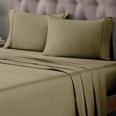 Egyptian Cotton 400 Thread Count Solid Bed Pillowcase Set