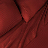 300 Thread Count Egyptian Cotton Sateen Stripe Bed Sheet Set