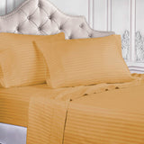 400 Thread Count Egyptian Cotton Sateen Stripe Bed Sheet Set