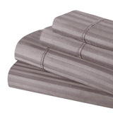 300 Thread Count Egyptian Cotton Sateen Stripe Bed Sheet Set